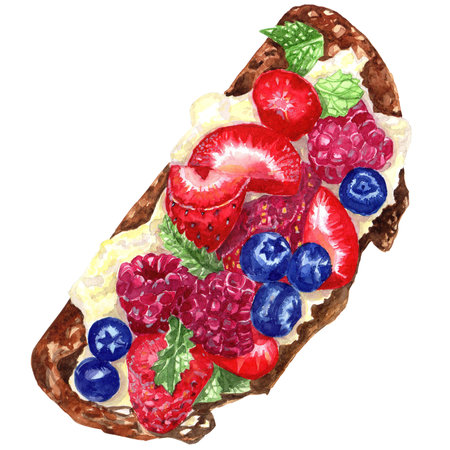Hand Painted Watercolor Clipart - Yammy Bruschetta. This set of high quality hand painted watercolor...