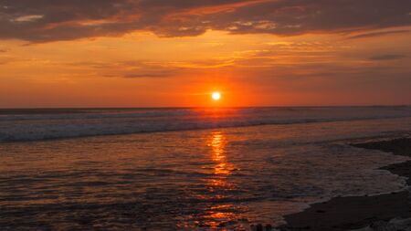 Another beautiful sunset over the Pacific Coast.の写真素材