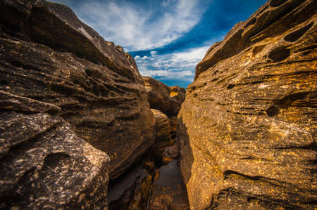 Hugh Rocks and Skyの写真素材