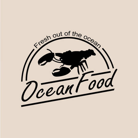 seafood food flat icon vectorのイラスト素材