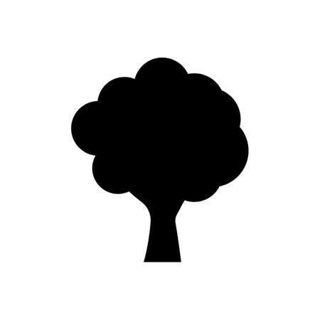 Tree icon. Forest symbol. Flat web sign on white background. Vectorのイラスト素材