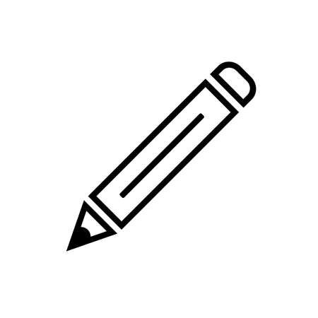 Pencil - vector icon in black on a white background.のイラスト素材