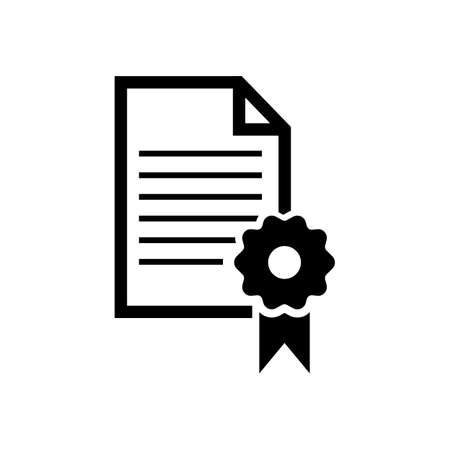 Certificate icon on the white backgroundのイラスト素材