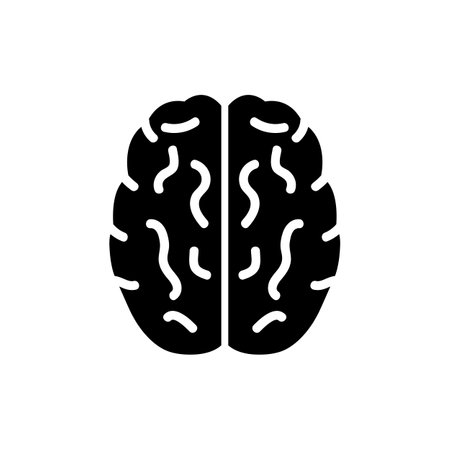 Brain, mind or intelligence flat icon for apps and websitesのイラスト素材