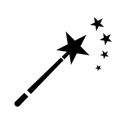 Magic wand isolated on White background. Vector illustrationのイラスト素材
