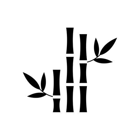 Bamboo icon isolated on white background. Vector art.のイラスト素材