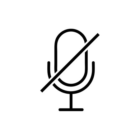 The microphone icon is disabled.のイラスト素材