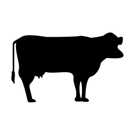 Isolated Cow Icon Symbol On Clean Background. Vector Kine Element In Trendy Style.のイラスト素材