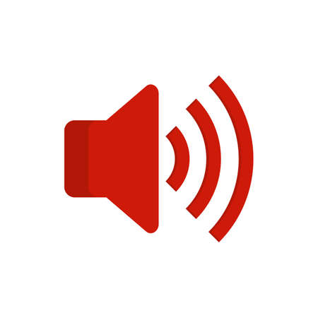 Speaker volume icon - audio voice sound symbol, media music buttonのイラスト素材