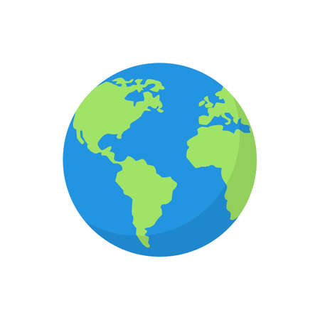Flat planet Earth icon. Vector illustration for web banner, web and mobile, infographics.のイラスト素材