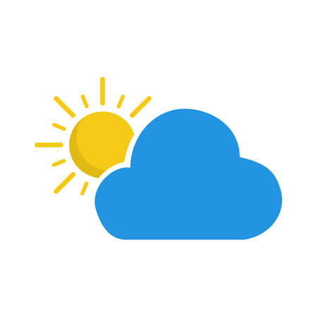 Cloud and sun - weather forecast icon, seasons clouds symbolのイラスト素材