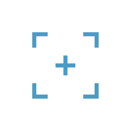 Autofocus icon - digital photo camera illustration, vector image conceptのイラスト素材