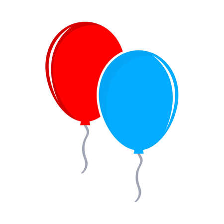 Balloons Icon Vector. Simple flat symbol. Perfect pictogram illustration on white background.のイラスト素材