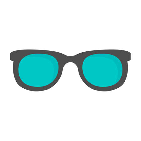 Glasses icon vector, eyeglasses symbol. Accessory pictogram, flat vector sign isolated on white background. Simple vector illustration for graphic and web design.のイラスト素材