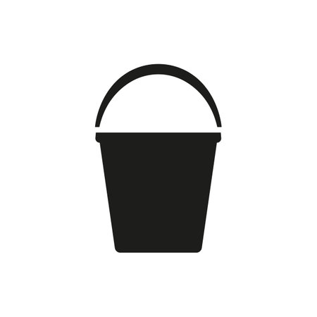 Bucket icon isolated of flat style. Vector illustration.のイラスト素材