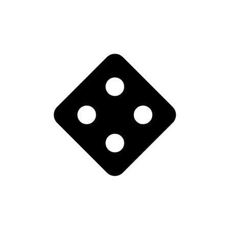Dices icon flat. Illustration isolated vector sign symbolのイラスト素材