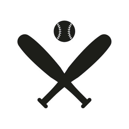 Baseball icon in flat style isolated on white background. For your design. Vector illustration.のイラスト素材
