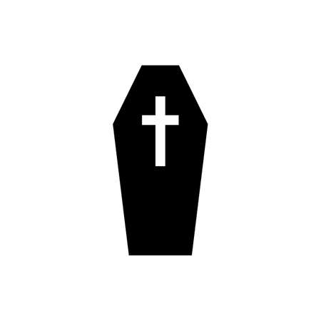 Coffin icon. Simple illustration of coffin vector icon for webのイラスト素材