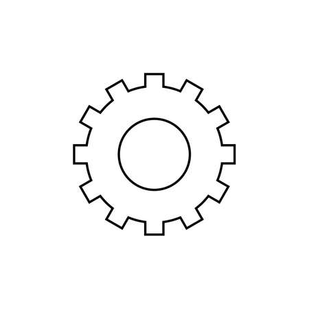 Gears options linear icon. Thin line illustration. Vector isolated outline drawingのイラスト素材