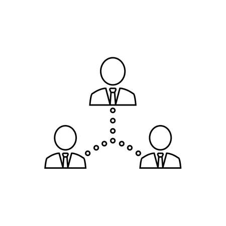 Organizational structure linear icon concept. Organizational structure line vector sign, symbol, illustration.のイラスト素材