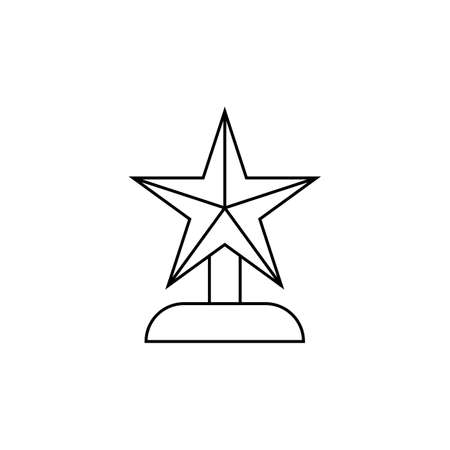 reward linear icon. statuette with starのイラスト素材