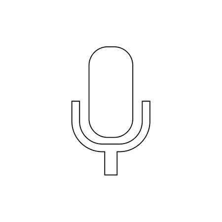 Microphone Line Vector Iconのイラスト素材