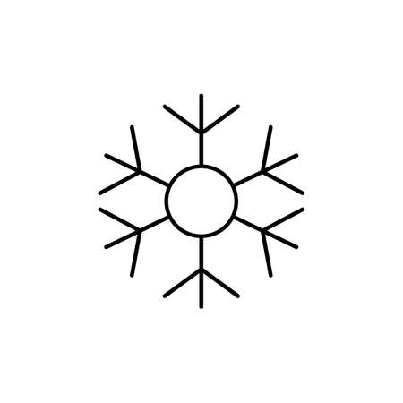 Snow Snowflake Minimalistic Flat Line Outline Stroke Icon Pictogram Symbolのイラスト素材