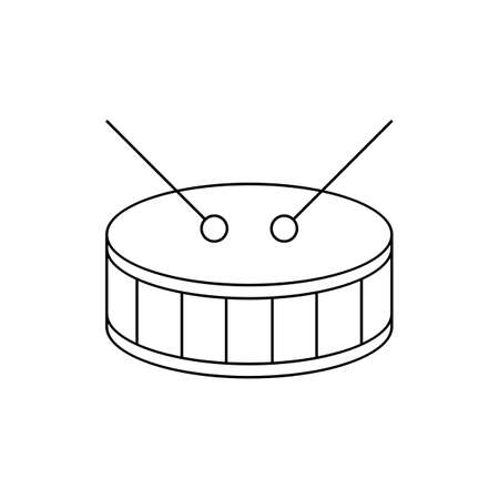 Drum with sticks line icon. Symbol for your web site design,app, UI. Vector illustration.のイラスト素材