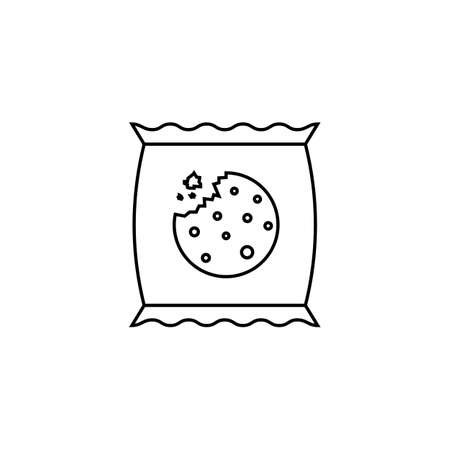 Packaged cookies linear iconのイラスト素材