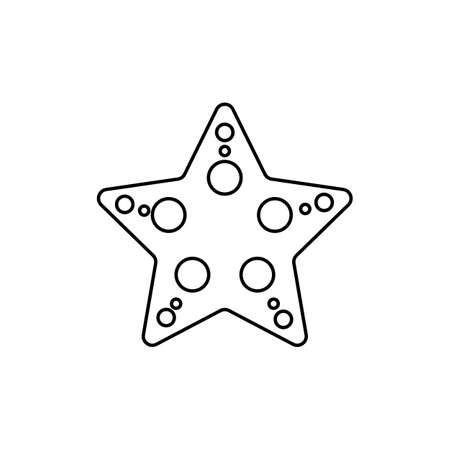 Starfish with dots icon. Trendy modern flat linear vector Starfish with dots icon on white background from thin line Nautical collection, editable outline stroke vector illustrationのイラスト素材