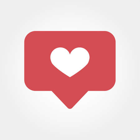 Counter Notification Icon. Follower Insta. Icon like. like, heart icon. Social media 1 like.のイラスト素材