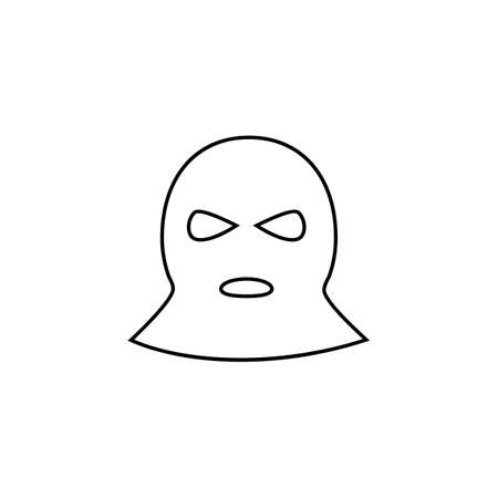 Balaclava icon. Trendy modern flat linear vector Balaclava icon on white background from thin line law and justice collection, editable outline stroke vector illustrationのイラスト素材