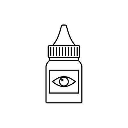 Eye drops icon vector isolated on white background, Eye drops transparent sign, line and outline elements in linear styleのイラスト素材