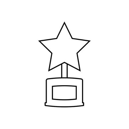 Star Movie Award vector outline icon isolated on transparent background, high quality linear Star Movie Award transparency concept can be used web and mobileのイラスト素材