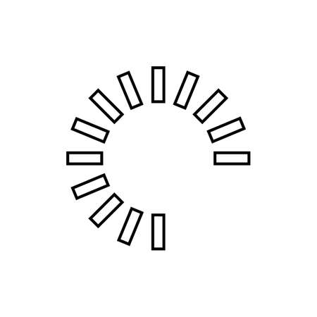 Loading concept line icon. Linear Loading concept outline symbol design. This simple element illustration can be used for web and mobile.のイラスト素材