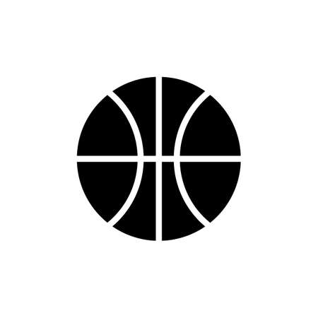 Basketball ball icon. Flat vector illustration in black on white background. EPS 10のイラスト素材