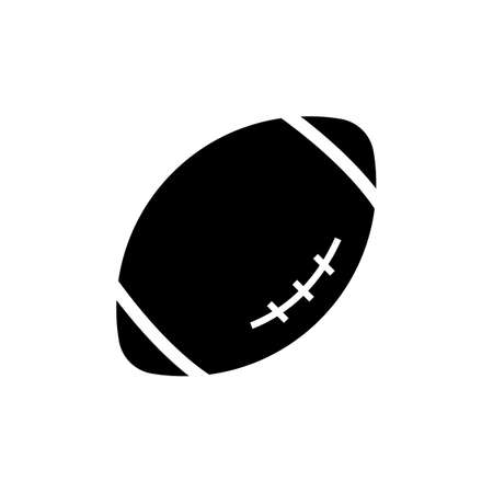 Flat icon rugby ball isolated on white background. Vector illustration.のイラスト素材