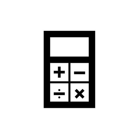Calculator icon, black isolated vector illustration.のイラスト素材