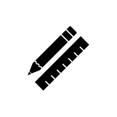 pencil ruler iconのイラスト素材