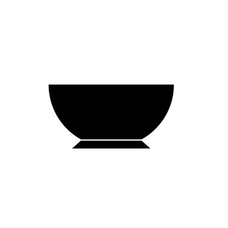 Soup plate solid icon. Bowl vector illustration isolated on white. Deep plate glyph style design, designed for web and app. Eps 10のイラスト素材