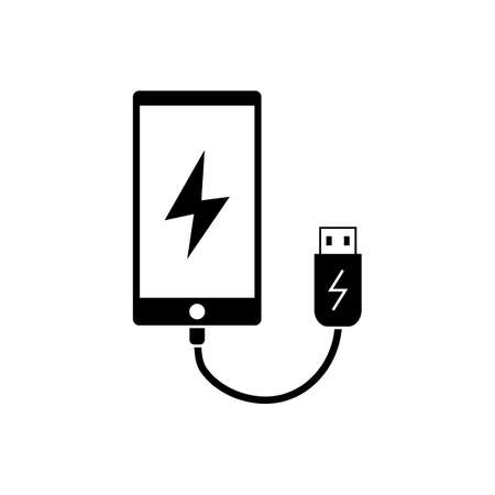 Charging phone iconのイラスト素材