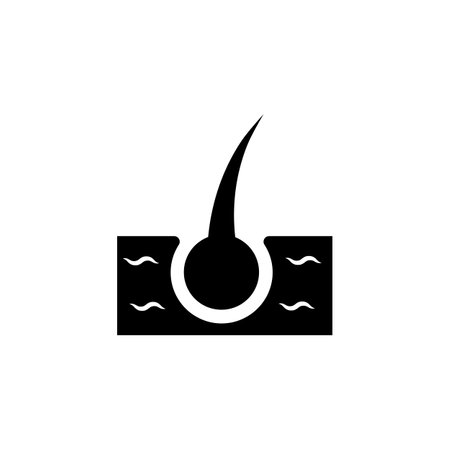 Skin hair icon isolated on white background. Skin hair vector logo. Flat design style. Modern vector pictogram for web graphics - stock vectorのイラスト素材