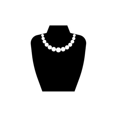 Necklace jewelry vector icon. vector symbol stock illustration web.のイラスト素材