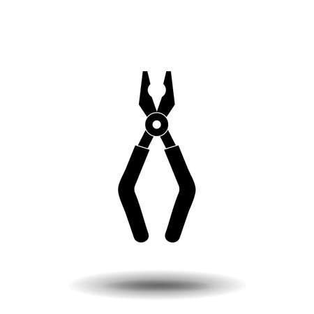 Pliers icon on the white background. Tool isolated iconのイラスト素材