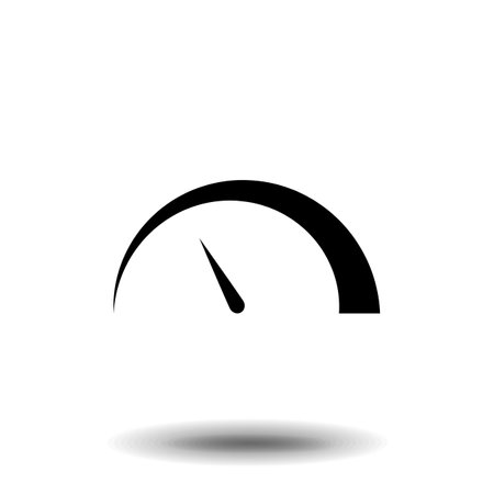 Speedometer icon, vector. Simple flat symbol. Illustration pictogramのイラスト素材