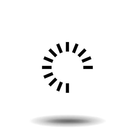 Download sign isolated on white background. Data loading bar. Load icon in flat design. Vector illustration.のイラスト素材