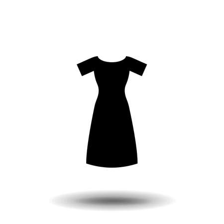 vector elegant woman dress illustration, female clothing - beautiful lady style isolatedのイラスト素材