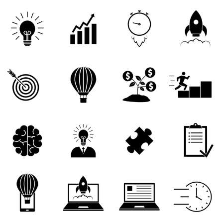 business start up icon set, vector eps10.のイラスト素材