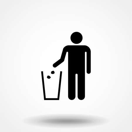 bin symbol on gray backgroundのイラスト素材