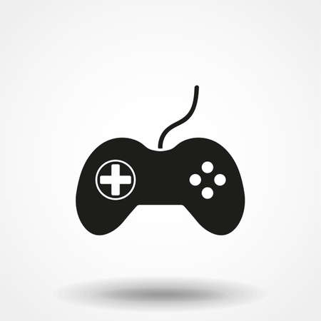 Joystick icon vector, game symbol. Play pictogram, flat vector sign isolated on white background. Simple vector illustration for graphic and web design.のイラスト素材